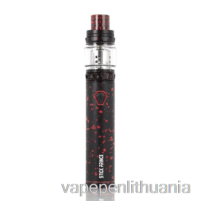 Smok Stick Prince Rinkinys - Rašiklio Tipo Tfv12 Prince Black Su Raudonu Purškiančiu Vape Skysčiu